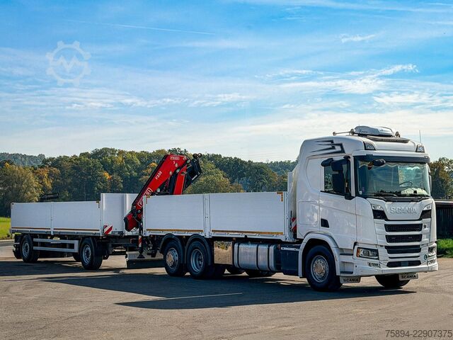 Kuorma-autoon asennettu nosturi SCANIA R500 FASSI F235 A.2.26 + FUNK + Anhänger!