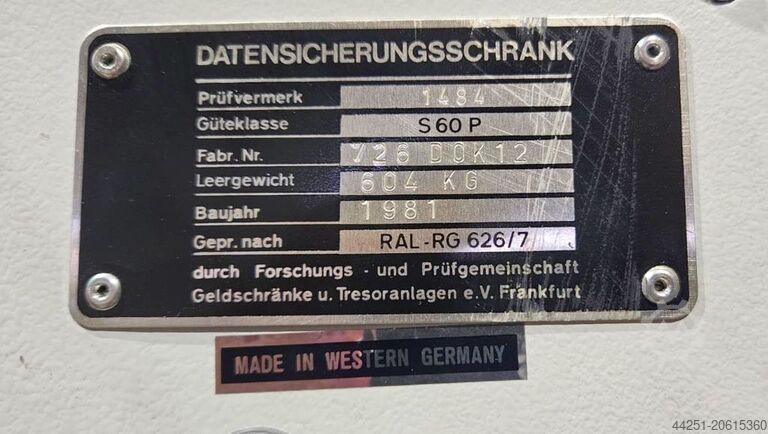 Armario de seguridad para copias de datos (caja fuerte) Lampertz Dokumenten Safe