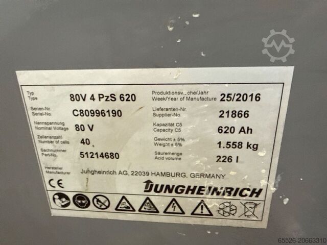 Rafknúinn 4 hjól lyftara Jungheinrich EFG 425 K SP / 1702 Std. / Container Version