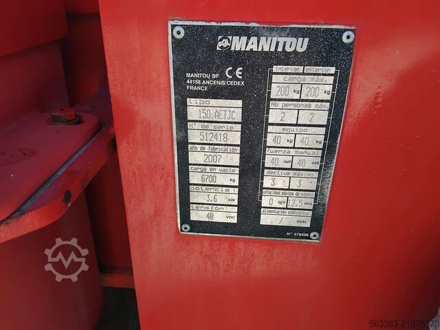 Articulated boom lift Manitou 150AETJ C