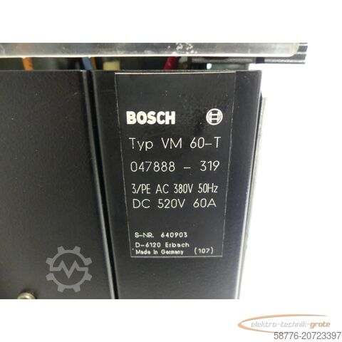 博世组件 Bosch VM 60-T / Netzteil / Versorgungsmodul SN: 640903
