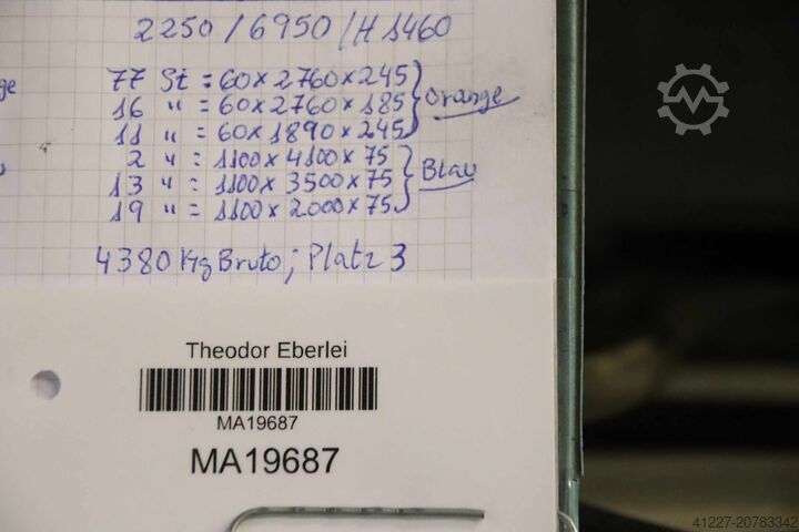 Палетни стелажи с 34 колони и 104 греди unbekannt Tiefe 1100 mm