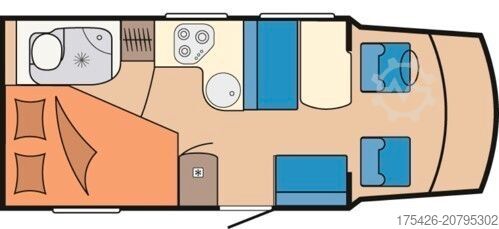 Polointegrovaný obytný vůz HOBBY Siesta T 60 SL *SAT + TV*CP+*Fahrradträger*