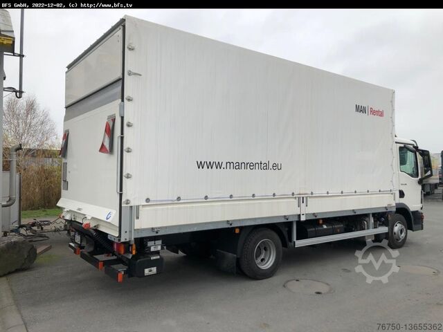 Plakanā platforma / brezenta plēve MAN TGL 8.190 4x2 BL Plane, LBW