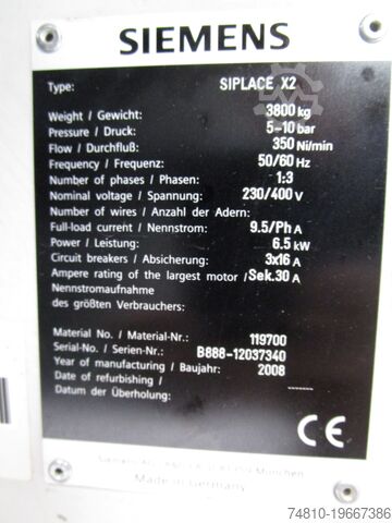 Máquina de colocación Siplace X2 Siplace / Siemens /  X2 / CPP fähig 