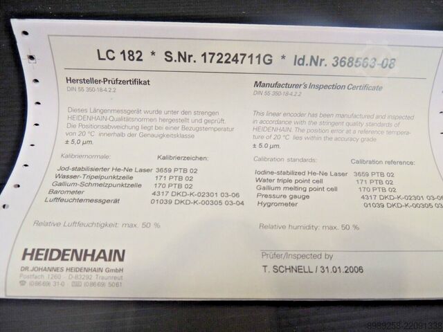 Sistema de medición de longitud HEIDENHAIN LC 182