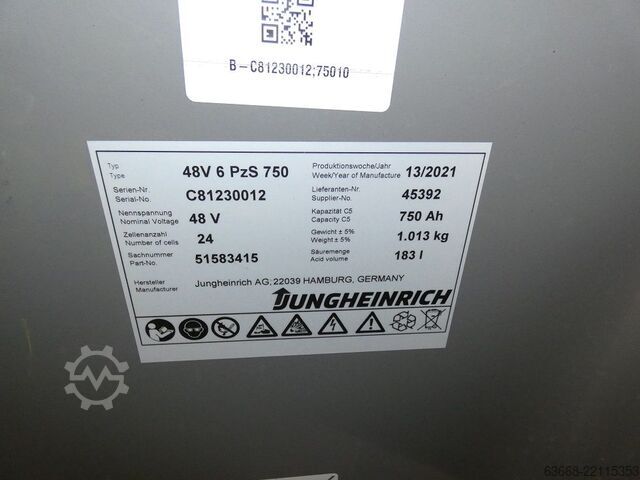 Carrello elevatore elettrico a 3 ruote Jungheinrich EFG 220