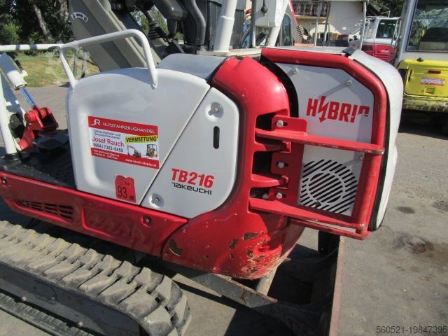 Mini bager Takeuchi TB 216 - POWERTILT+Schnellwechsler (Elektro+Diesel