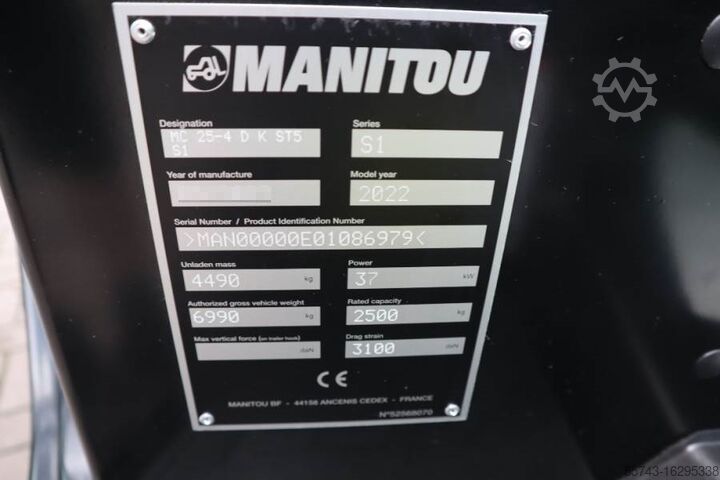 Περονοφόρο ανυψωτικό όλου του εδάφους Manitou MC25-4 Valid Inspection, *Guarantee, Diesel, 4x4 D