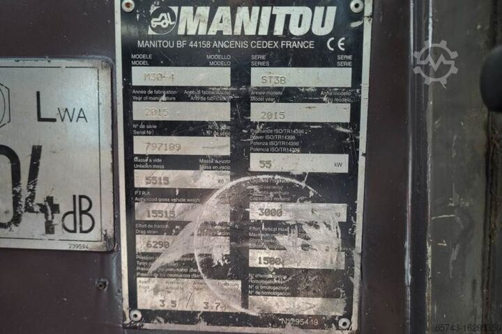Manitou M30-4 Valid Inspection, *Guarantee, Diesel, 4x4 Dr