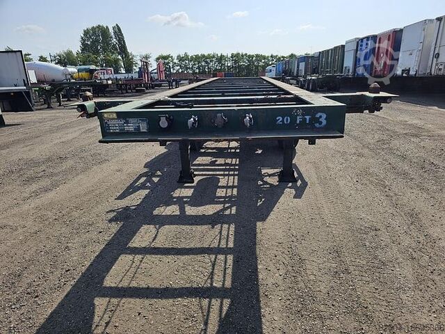 Gámaflutningar FLANDRIA 2 AXLE 20 FT CHASSIS STEEL SUSPENSION ROR DRUM