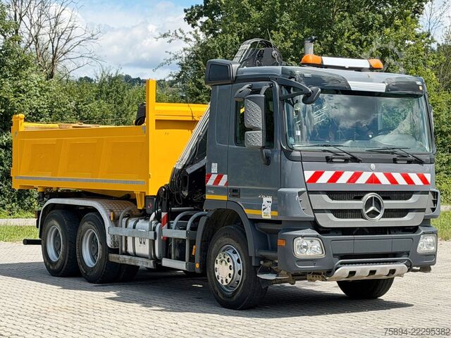 Grue montée sur camion MERCEDES-BENZ ACTROS 2636* KIPPER 4,80 + KRAN/FUNK / 6x4