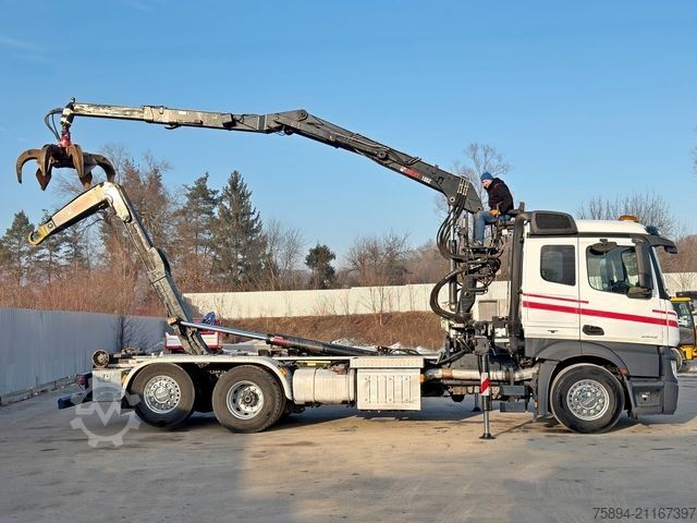 Camion benne à bras amovible MERCEDES-BENZ ACTROS 2542 * ABROLLKIPPER * LOGLIFT 105 Z * TOP