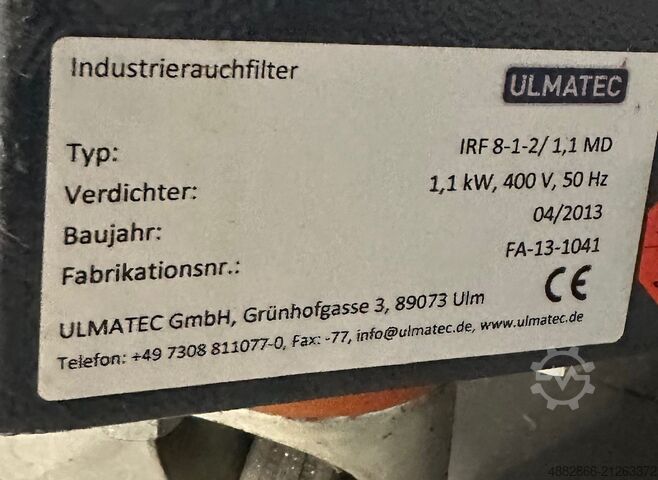 Mobile extraction system Ulmatec IRF 8-1-2 / 1,1 MD