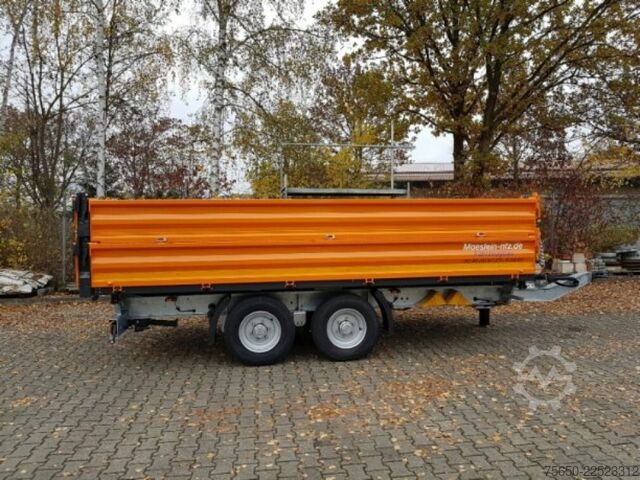 Kiper prikolica Möslein TTD13- BA Orange  13 t Tandem Kipper Tiefladermit Bordwand- Aufsatz-- Neufahrzeug --