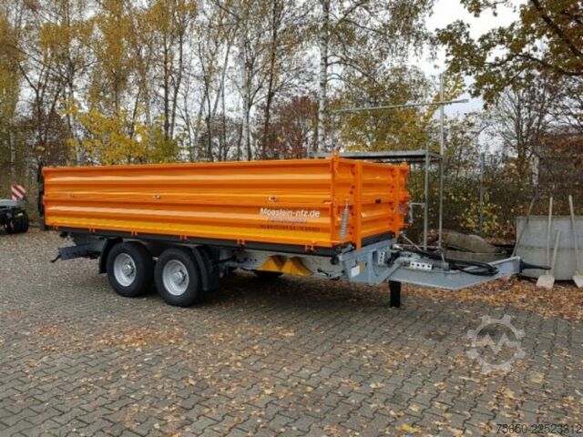 Kiper prikolica Möslein TTD13- BA Orange  13 t Tandem Kipper Tiefladermit Bordwand- Aufsatz-- Neufahrzeug --