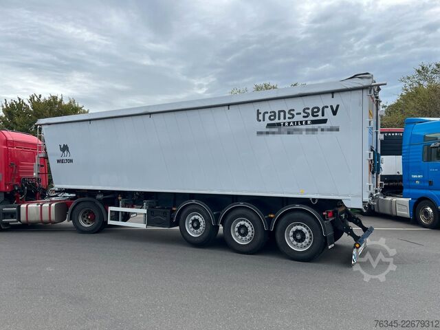 Tippsemi WIELTON 55m3 Alu-Kastenmulde Kombitür Weight Master