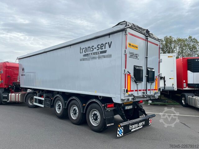 Tippsemi WIELTON 55m3 Alu-Kastenmulde Kombitür Weight Master
