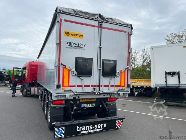 Tippsemi WIELTON 55m3 Alu-Kastenmulde Kombitür Weight Master