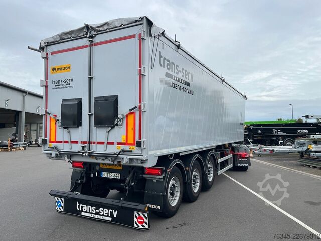 Tippsemi WIELTON 55m3 Alu-Kastenmulde Kombitür Weight Master