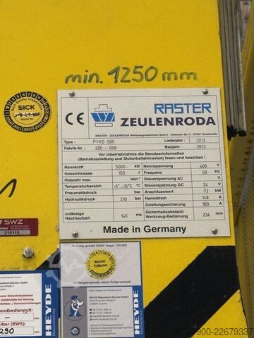 RASTER ZEULENRODA PYXS 500 – Хидравлична пробна преса RASTER ZEULENRODA PYXS 500