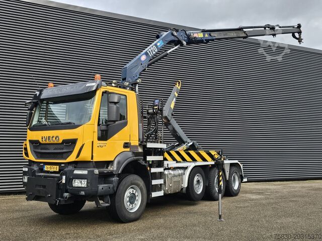 Krókarmakerfi Iveco TRAKKER 380 8X6 / EURO 6 / CRANE + HOOKLIFT