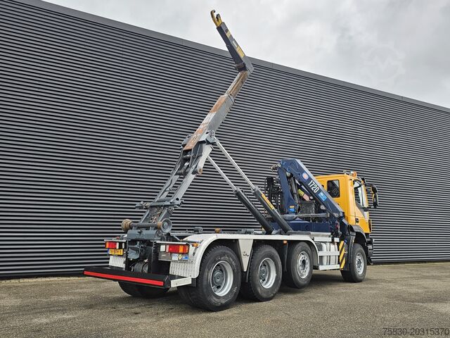 Hook arm system Iveco TRAKKER 380 8X6 / EURO 6 / CRANE + HOOKLIFT