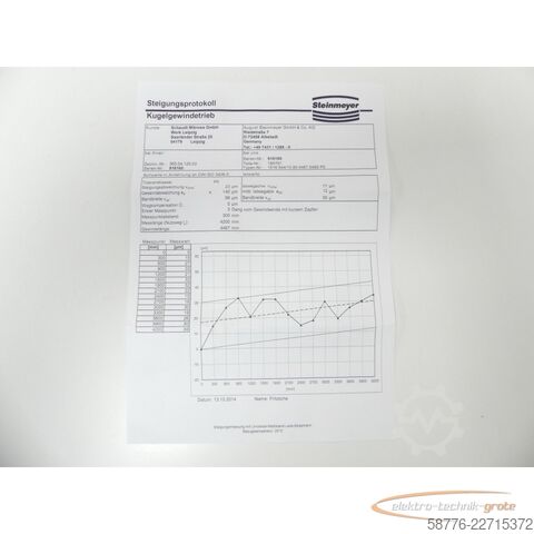 Komponente Steinmeyer für Schaudt Mikrosa  1516.544 P5 Kugelgewindetrieb - ! -