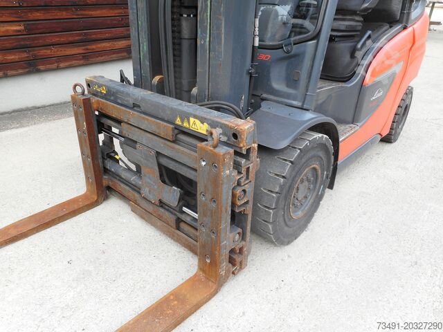 رافعة شوكية ذات 4 عجلات Linde H30D-01 Triplex + SS + ZV