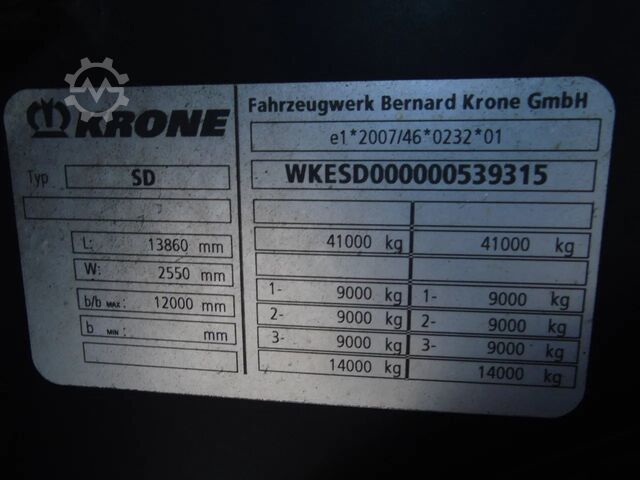 スーツケース Krone KRONE  3xAXLE SAF