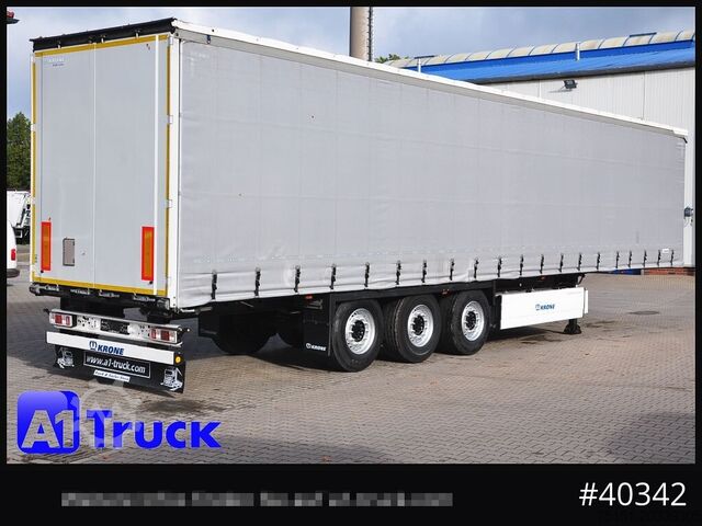 Open semitrailer with tarp KRONE SD Tautliner, Liftachse, Palettenkasten