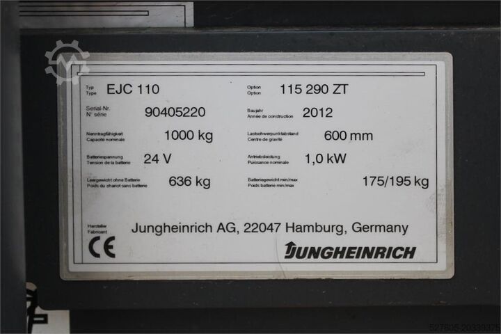 Iekrāvēji Jungheinrich EJC 110 290 ZT