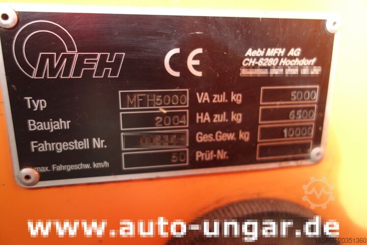Sweeper Aebi MFH 5000 Kehrmaschine Baujahr 2004 4-Rad