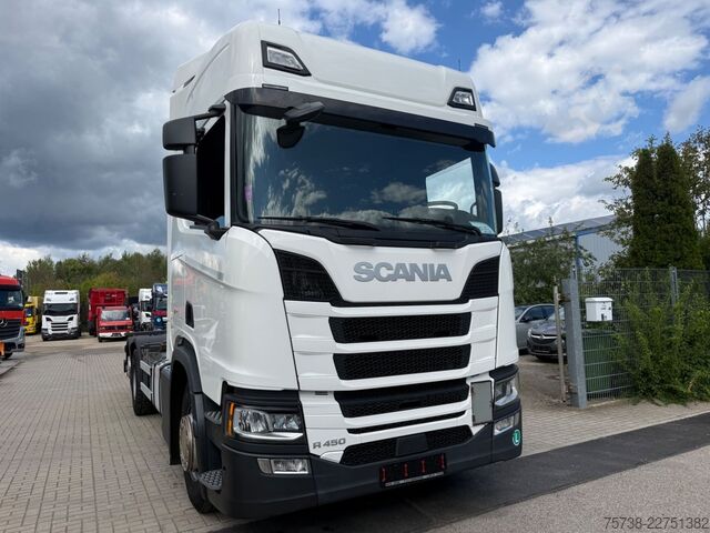 Kamion s izmjenjivom nadogradnjom SCANIA R450 BDF 6x2*4/LENKACHSE/Standklima/2xTank