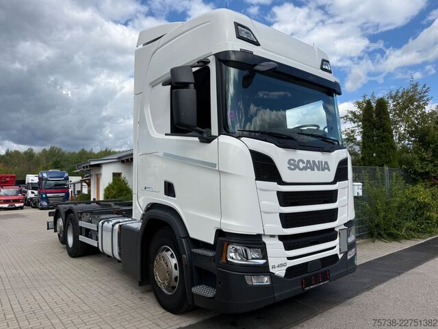 Kamion s izmjenjivom nadogradnjom SCANIA R450 BDF 6x2*4/LENKACHSE/Standklima/2xTank