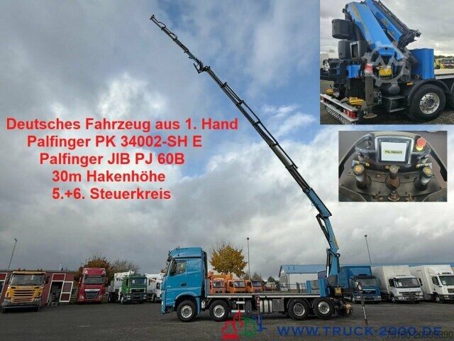 Truck mounted crane Mercedes-Benz Actros 3251 Palfinger + Jib Hakenhöhe 30m + FB