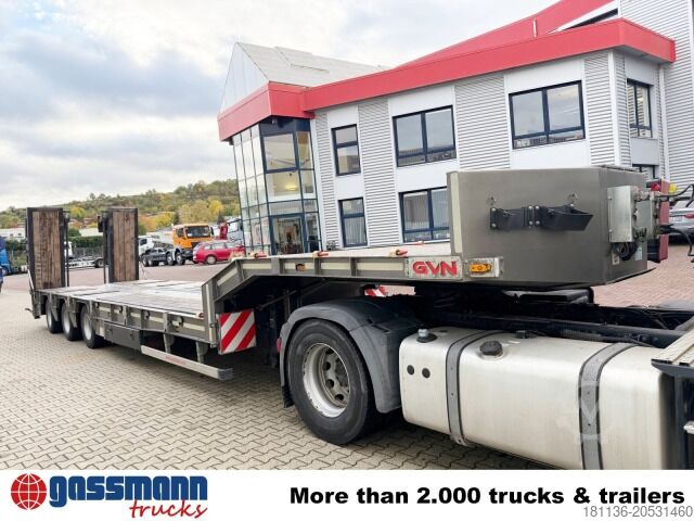 Low loader semitrailer  GVN Trailer 329, Liftachse, Verbr. auf 3m, hydr.