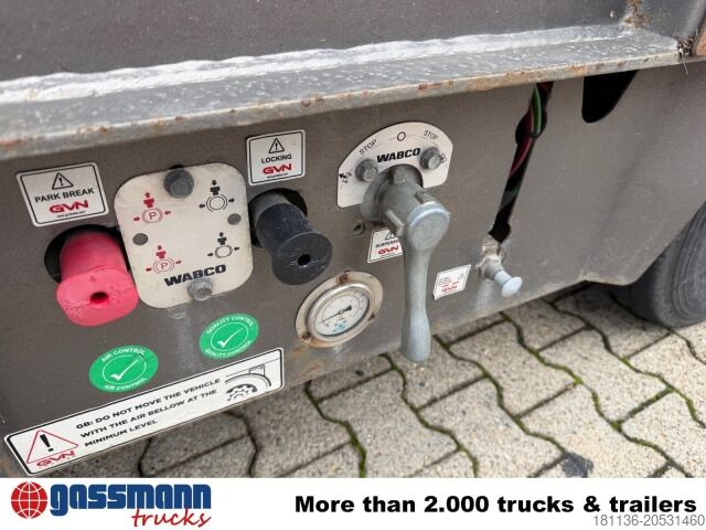 Low loader semitrailer GVN Trailer 329, Liftachse, Verbr. auf 3m, hydr.