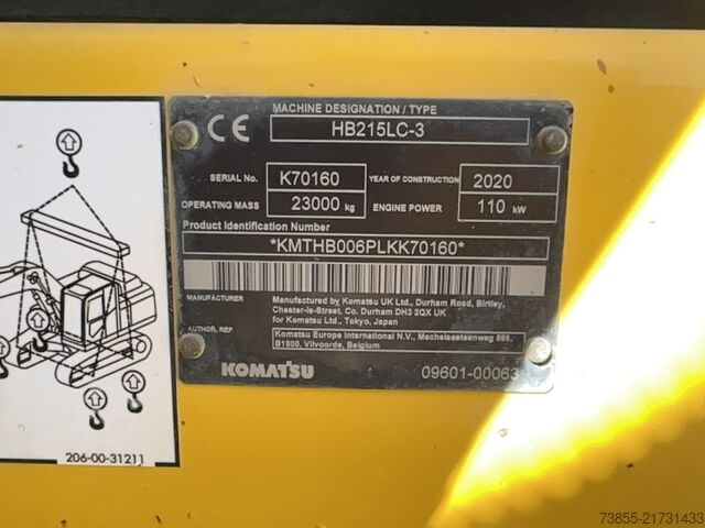 מחפר זחלי Komatsu HB215LC-3