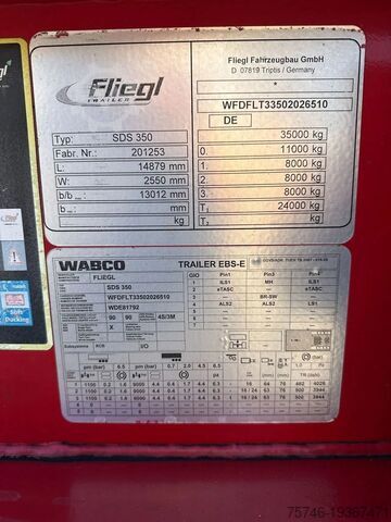 Transporte de contentores Fliegl Containerchassis für 2 Wechselbrücken 15 m extr...
