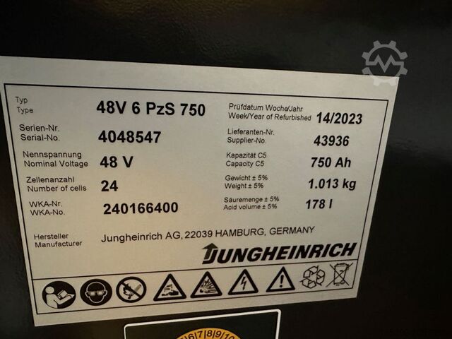 Električni viljuškar za 3 točka Jungheinrich EFG 220 - TRIPLEX 4,4 m