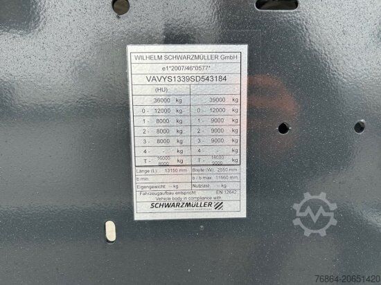 Timbersläpvagn SCHWARZMüLLER Y-SERIE, HOLZAUFLIEGER, 6 RUNGENPAARE,  SAF-ACHSEN, LIFTACHSE