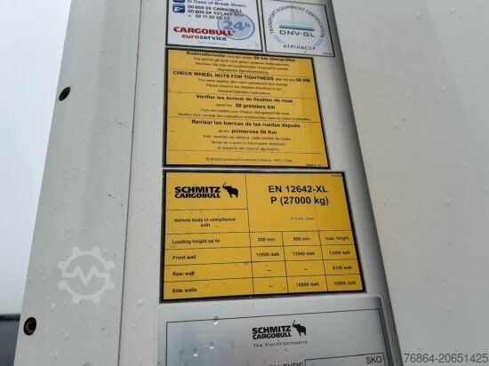 Låglastarsläpvagn SCHMITZ SCB S3B KüHLAUFLIEGER, TK SLXI 300, DOPPELSTOCK, BLUMENBREITE