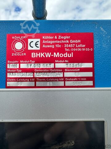 Brugt BHKW Köhler / Ziegler SY 050 GKT