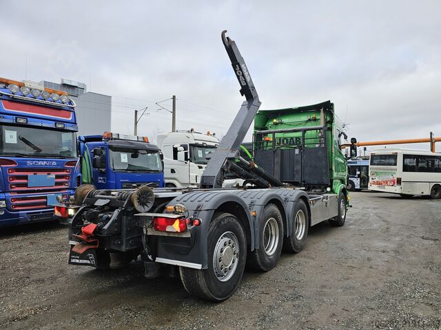 Camião porta-contentores de gancho SCANIA R560 LB8X4X4HSA JOAB Blatt/Luft Lenkt/Li