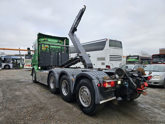 Camião porta-contentores de gancho SCANIA R560 LB8X4X4HSA JOAB Blatt/Luft Lenkt/Li
