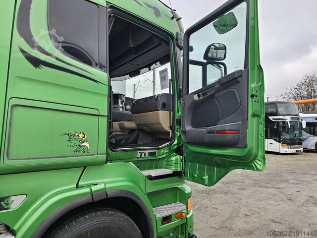 Camião porta-contentores de gancho SCANIA R560 LB8X4X4HSA JOAB Blatt/Luft Lenkt/Li