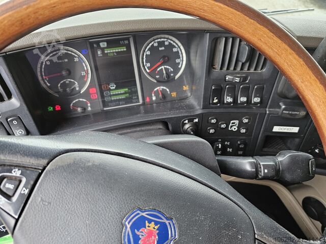 Camião porta-contentores de gancho SCANIA R560 LB8X4X4HSA JOAB Blatt/Luft Lenkt/Li