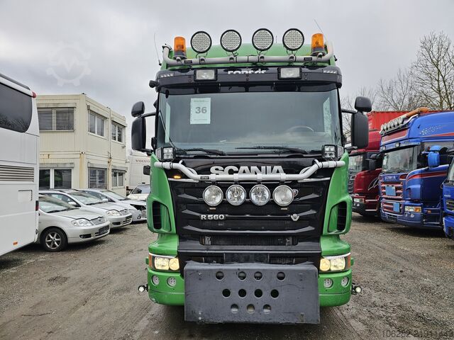 Camião porta-contentores de gancho SCANIA R560 LB8X4X4HSA JOAB Blatt/Luft Lenkt/Li