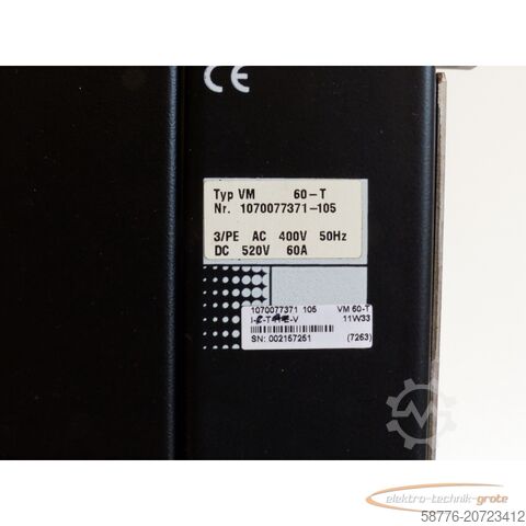 博世组件 Bosch VM 60-T Versorgungsmodul 1070077371-105 SN:002157251  !